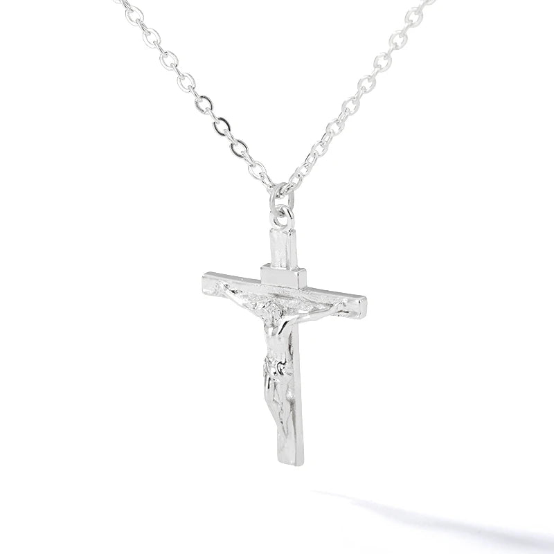 Christian Jesus Cross Necklace - Stainless Steel Chains
