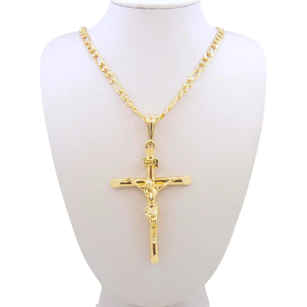 Large Jesus Pendant Cross chain - Stainless steel