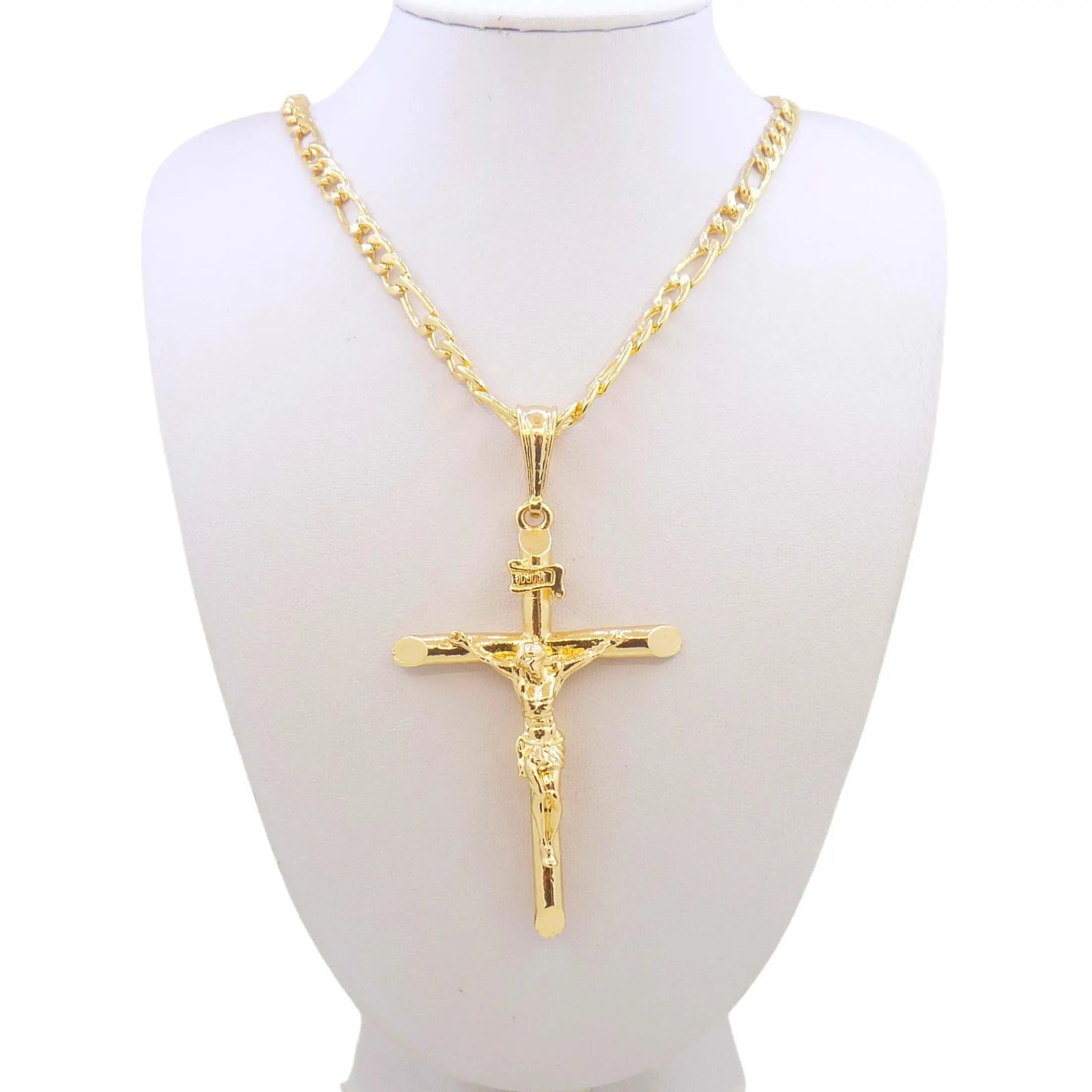 Large Jesus Pendant Cross chain - Stainless steel