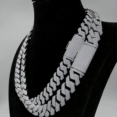 Moissanite Cuban Link Chain - S925 Silver