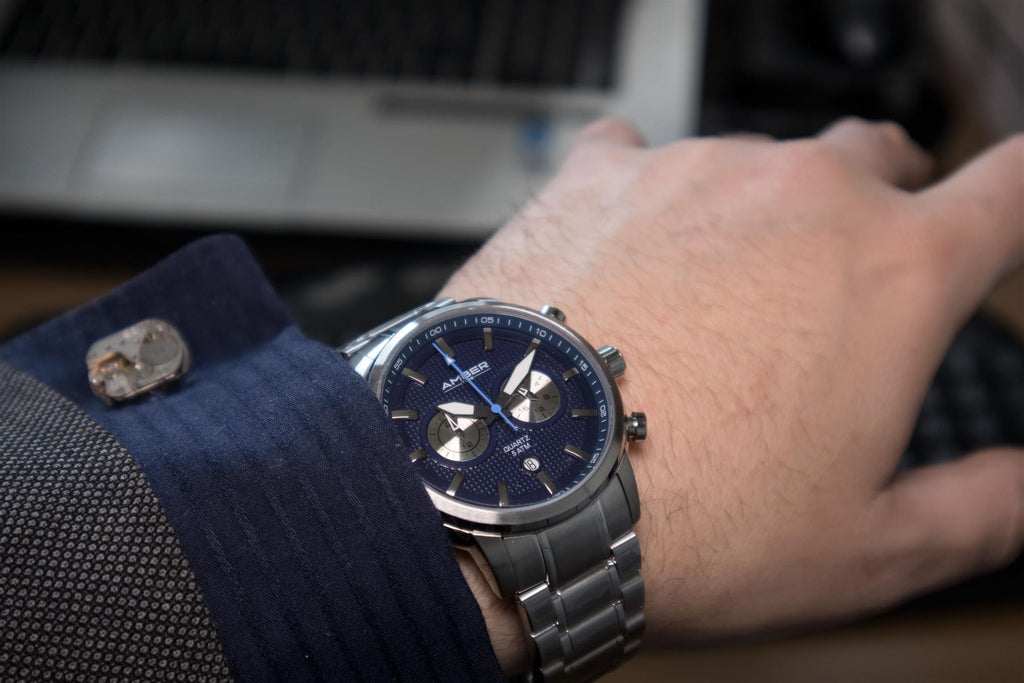 Men's Quartz Chronograph Watch - Stainless Steel