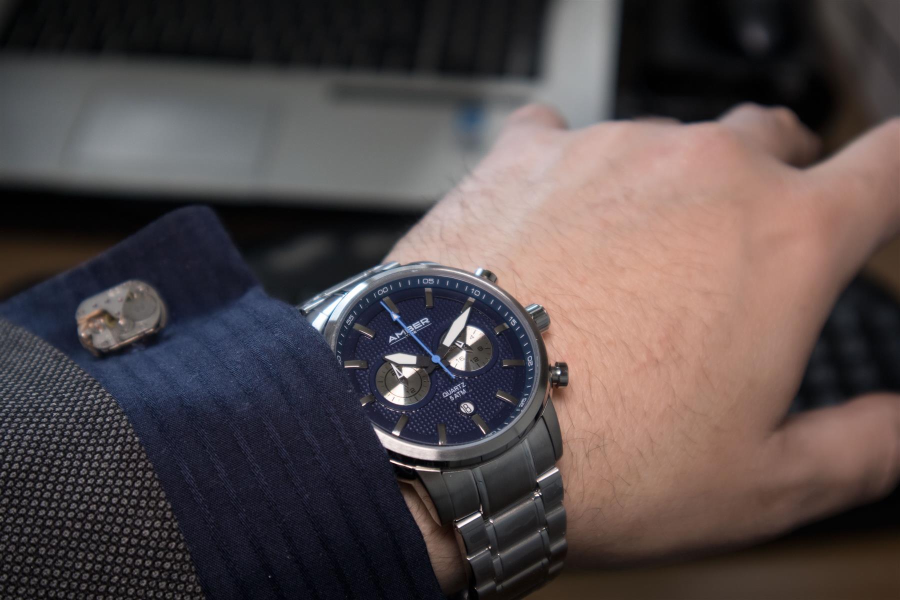 Men's Quartz Chronograph Watch - Stainless Steel
