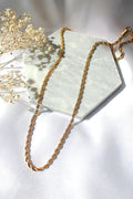 Stainless Steel Twisted Rope Chain Necklace